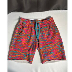Ethika Lounge Shorts Men's Small Pink Blue Orange Camo Drawstring Cotton